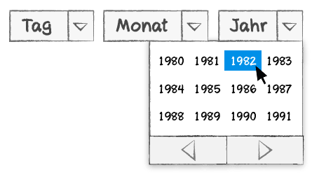 Vereinfachte Datumswahl